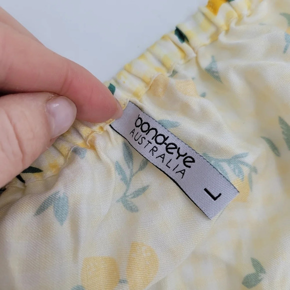 BOUND BY BOND-EYE Wild & Free Wrap Bikini Top lemons size large - Picture 7 of 10